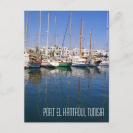 Port el Kantaoui Harbor Waterfront Boats Tunesië Briefkaart