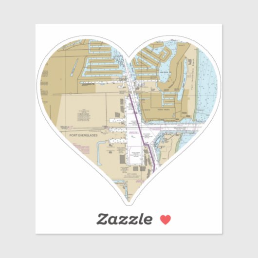 Port Everglades Florida Grafiek Sticker (Vel)