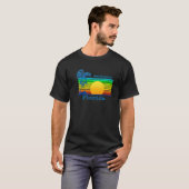 Port Everglades Florida Retro Tropical Beach Sunse T-shirt (Voorkant volledig)