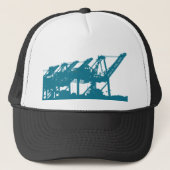 Port Harbror Cranes in Blue Pet (Voorkant)