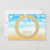 Port hole Beach Cruise Tafel Zitnummer Kaart (Voorkant)