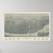 Port Huron, MI Panoramic Map - 1894 Poster (Voorkant)
