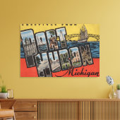 Port Huron, Michigan — grote letterscènes Canvas Afdruk (Insitu (Woonkamer))