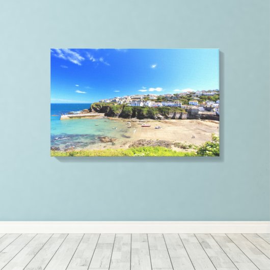 Port Isaac Canvas Afdruk (Insitu (Houten vloer))