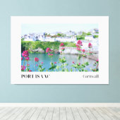Port Isaac, Cornwall Canvas Afdruk (Insitu (Houten vloer))