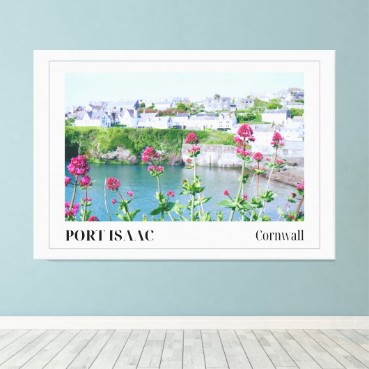 Port Isaac, Cornwall Canvas Afdruk (Insitu (Houten vloer))