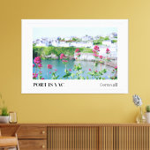 Port Isaac, Cornwall Canvas Afdruk (Insitu (Woonkamer))