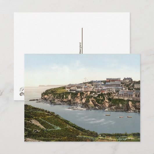 Port Isaac, Cornwall, England c.1895 Briefkaart (Voorkant / Achterkant)