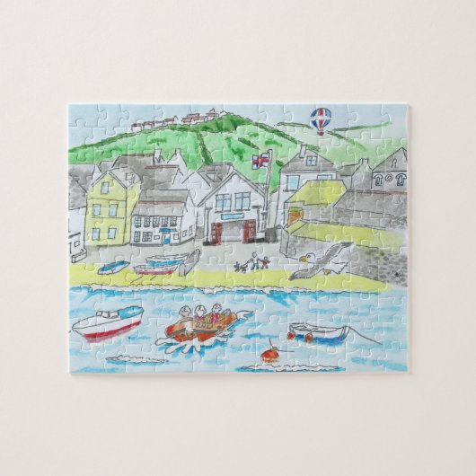 Port Isaac, Cornwall, England Jigzaag Puzzle Legpuzzel (Horizontaal)