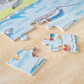 Port Isaac, Cornwall, England Jigzaag Puzzle Legpuzzel (Zijkant)