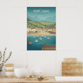 Port Isaac Cornwall Reisposter Poster (Keuken)