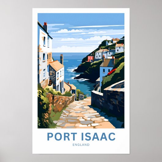 Port Isaac England Reisprint Poster (Voorkant)