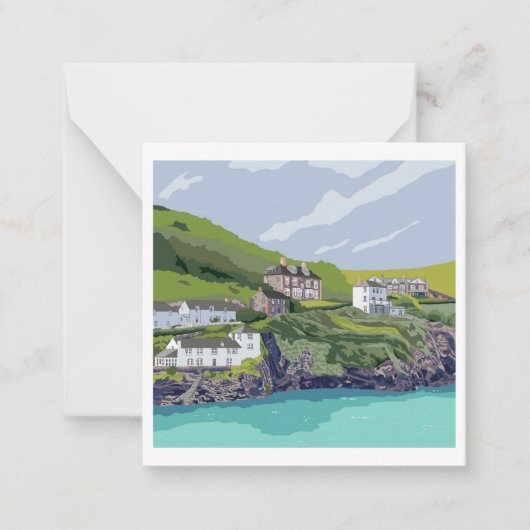 Port Isaac - Port Wen Briefkaart stijl Notecard (Voorkant)