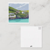 Port Isaac - Port Wen Briefkaart stijl Notecard (Voorkant / Achterkant)