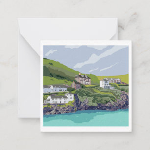Port Isaac - Port Wen Briefkaart stijl Notecard