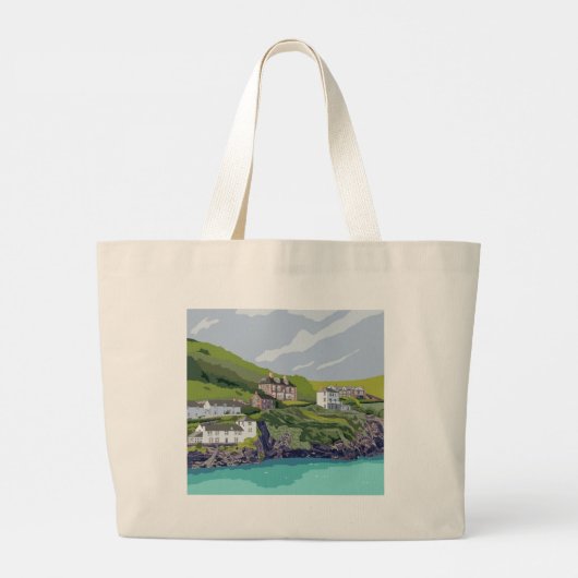 Port Isaac - Port Wen Grote Tote Bag (Achterkant)