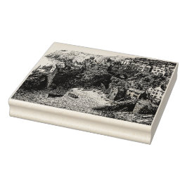 Port Isaac, Vintage van Cornwall Rubberstempel