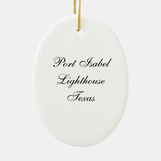 Port Isabel Lighthouse Keramisch Ornament (Achterkant)