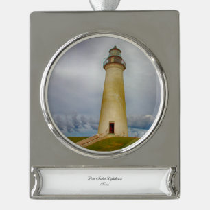 Port Isabel Lighthouse Verzilverd Banner Ornament