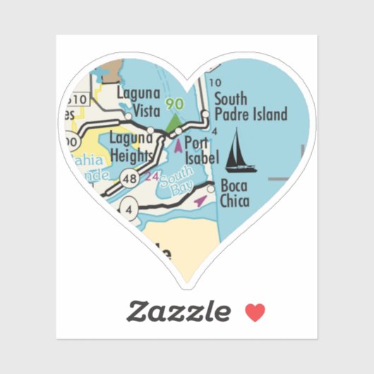 Port Isabel TX  Map Sticker (Vel)