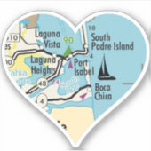 Port Isabel TX  Map Sticker (Voorkant)