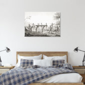 Port Jackson, New Holland: Aboriginal burial cerem Canvas Afdruk (Insitu (Slaapkamer))
