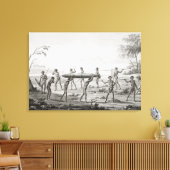 Port Jackson, New Holland: Aboriginal burial cerem Canvas Afdruk (Insitu (Woonkamer))