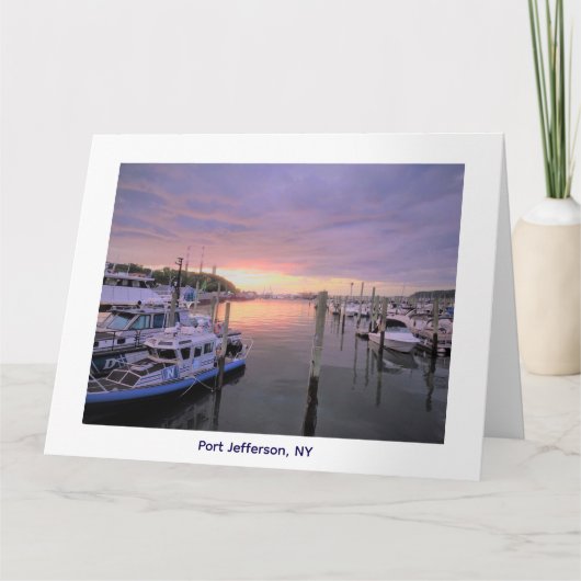Port Jefferson, New York Bedankkaart (Voorkant)