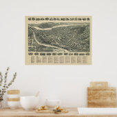 Port Jervis, NY Panoramic Map - 1920 Poster (Keuken)