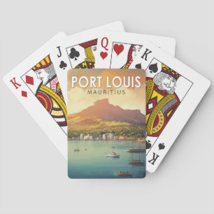 Port Louis Mauritius Reis Kunst Vintage Pokerkaarten
