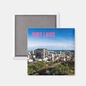 Port Louis Skyline Capital van Mauritius Magneet (Voorkant / Achterkant)