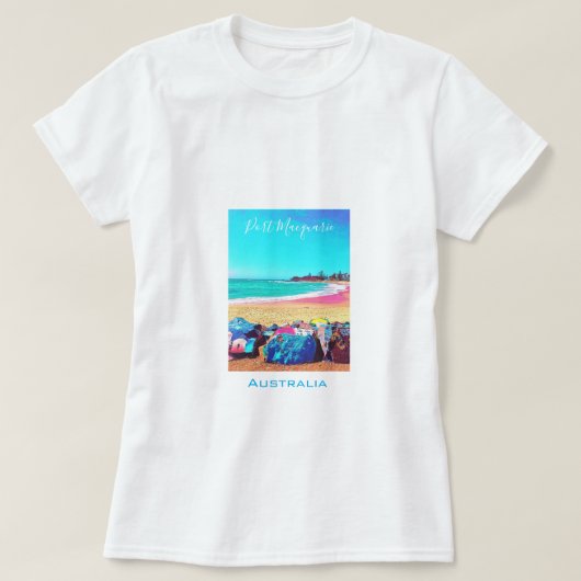 Port Macquarie NSW Australia Reisscenery T-shirt (Design voorkant)