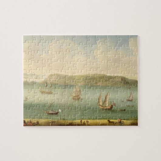 Port Mahon, Minorca, 1730's (olie op doek) Legpuzzel (Horizontaal)