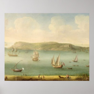 Port Mahon, Minorca, 1730's (olie op doek) Poster