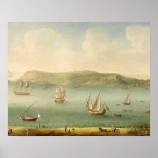 Port Mahon, Minorca, 1730's (olie op doek) Poster (Voorkant)