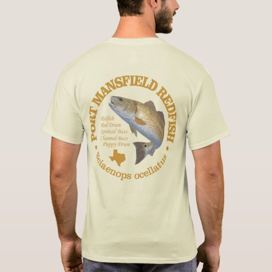 Port Mansfield (roodbaars) T-shirt (Achterkant)