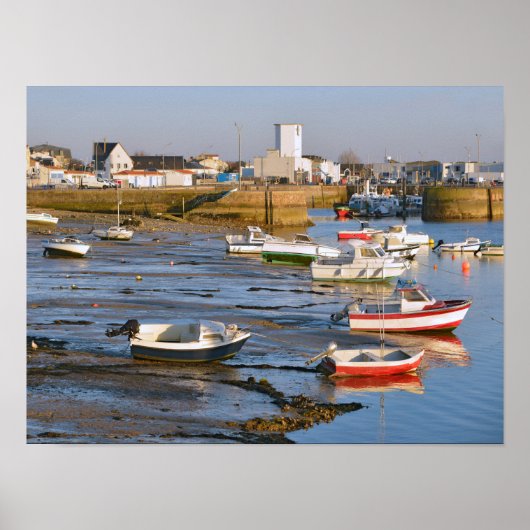 Port of Saint-Gilles-Croix-de-Vie in Frankrijk Poster (Voorkant)