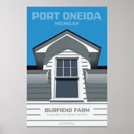 Port Oneida, Michigan - Burfiend Boerderij Poster (Voorkant)