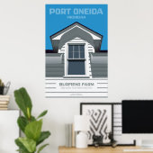 Port Oneida, Michigan - Burfiend Boerderij Poster (Thuiskantoor)