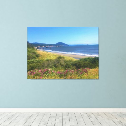 Port Orford, OF Canvas Afdruk (Insitu (Houten vloer))