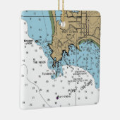 Port Orford Oregon Chart Keramisch Ornament (Rechts)