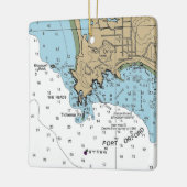 Port Orford Oregon Chart Keramisch Ornament (Links)
