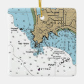 Port Orford Oregon Chart Keramisch Ornament (Voorkant)