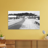 Port Orford, Oregon Town Uitzicht Foto Canvas Afdruk (Insitu (Woonkamer))