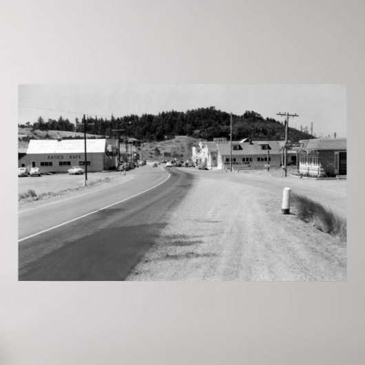 Port Orford, Oregon Town Uitzicht Foto Poster (Voorkant)