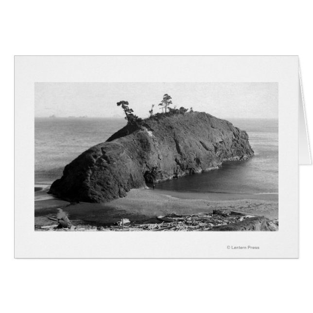 Port Orford, Uitzicht van Oregon Battle Rock (Voorkant Horizontaal)