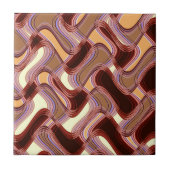 Port & Peach Ceramic Tile by Artist C.L. Bruin Tegeltje (Voorkant)