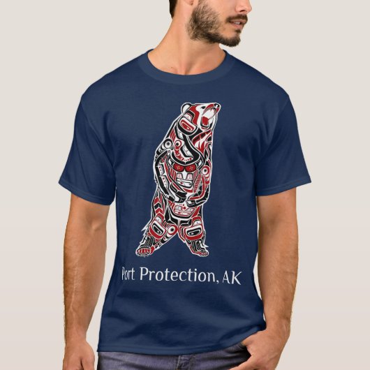 Port Protection Alaska Native American Brown T-shirt (Voorkant)