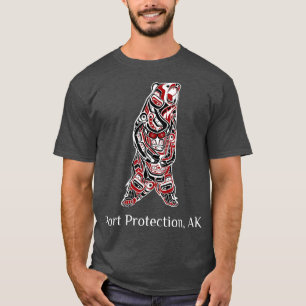 Port Protection Alaska Native American Brown T-shirt