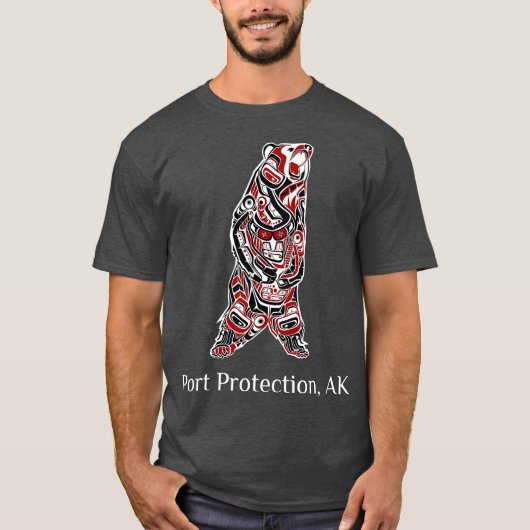Port Protection Alaska Native American Brown T-shirt (Voorkant)
